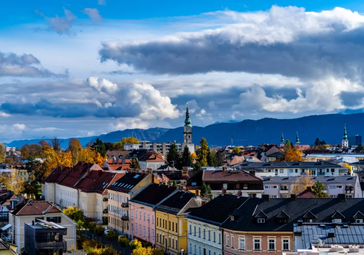 Symbolfoto zu einem Beitrag von 5min.at: Blick auf die Landeshauptstadt Klagenfurt.