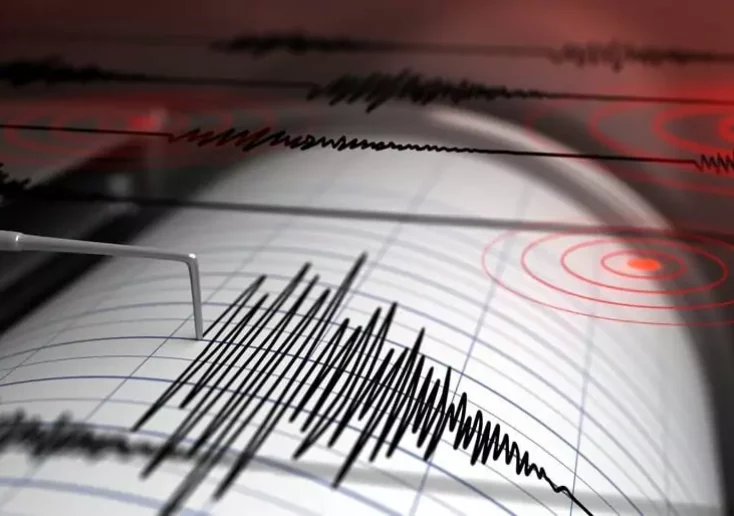 Symbolfoto zu einem Beitrag von 5min.at: Ein Seismograph zeigt ein Erdbeben an
