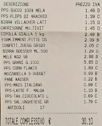 Foto in Beitrag von 5min.at: Zu sehen ist die italienische Rechnung.