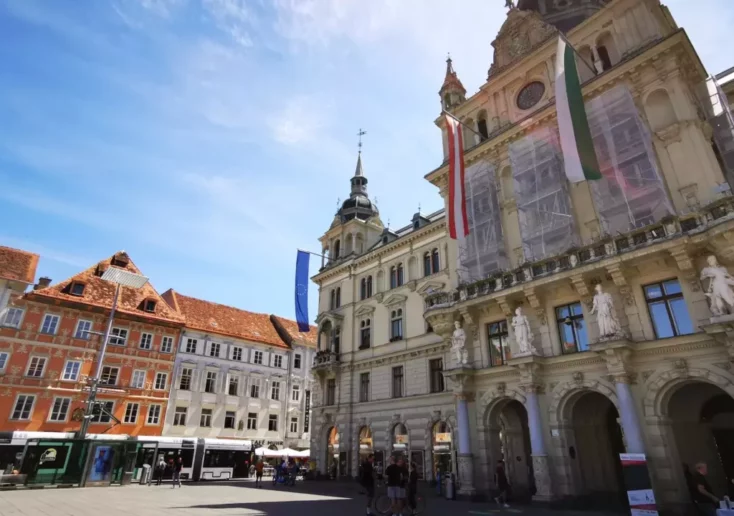 Foto auf 5min.at zeigt das Grazer Rathaus am Hauptplatz.