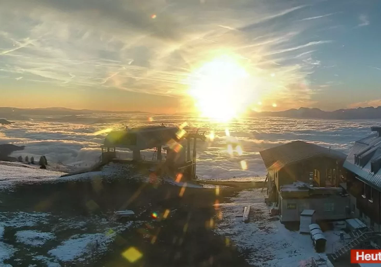 Bild auf 5min.at zeigt die Gerlitzen Alpe verschneit