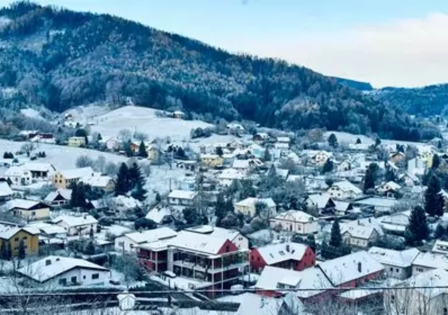 Bild auf 5min.at zeigt eine Schneelandschaft in Judendorf-Straßengel bei Graz.