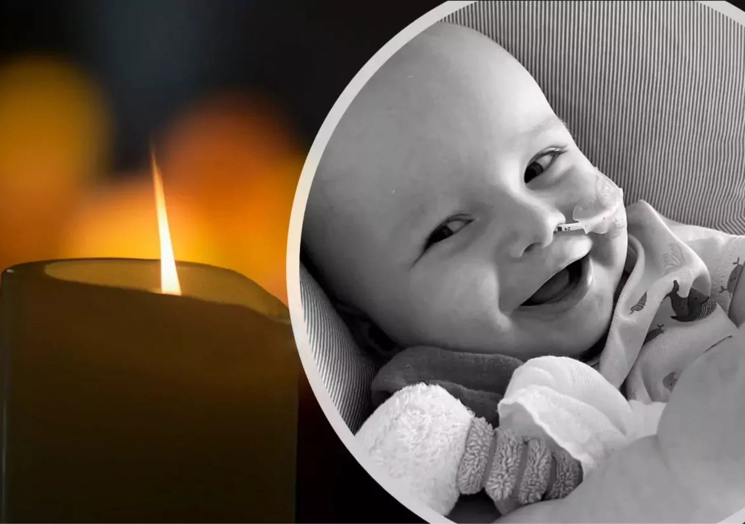 Bild auf 5min.at zeigt ein Baby und eine Kerze.