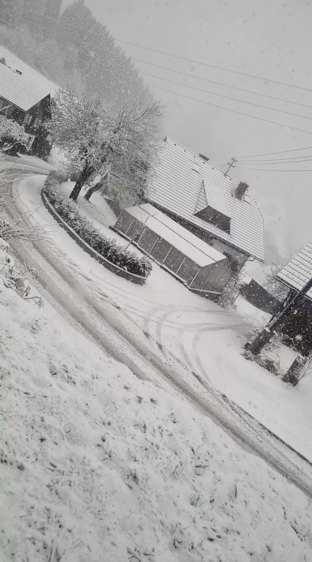 Foto auf 5min.at zeigt Schneefall in Zweinitz.