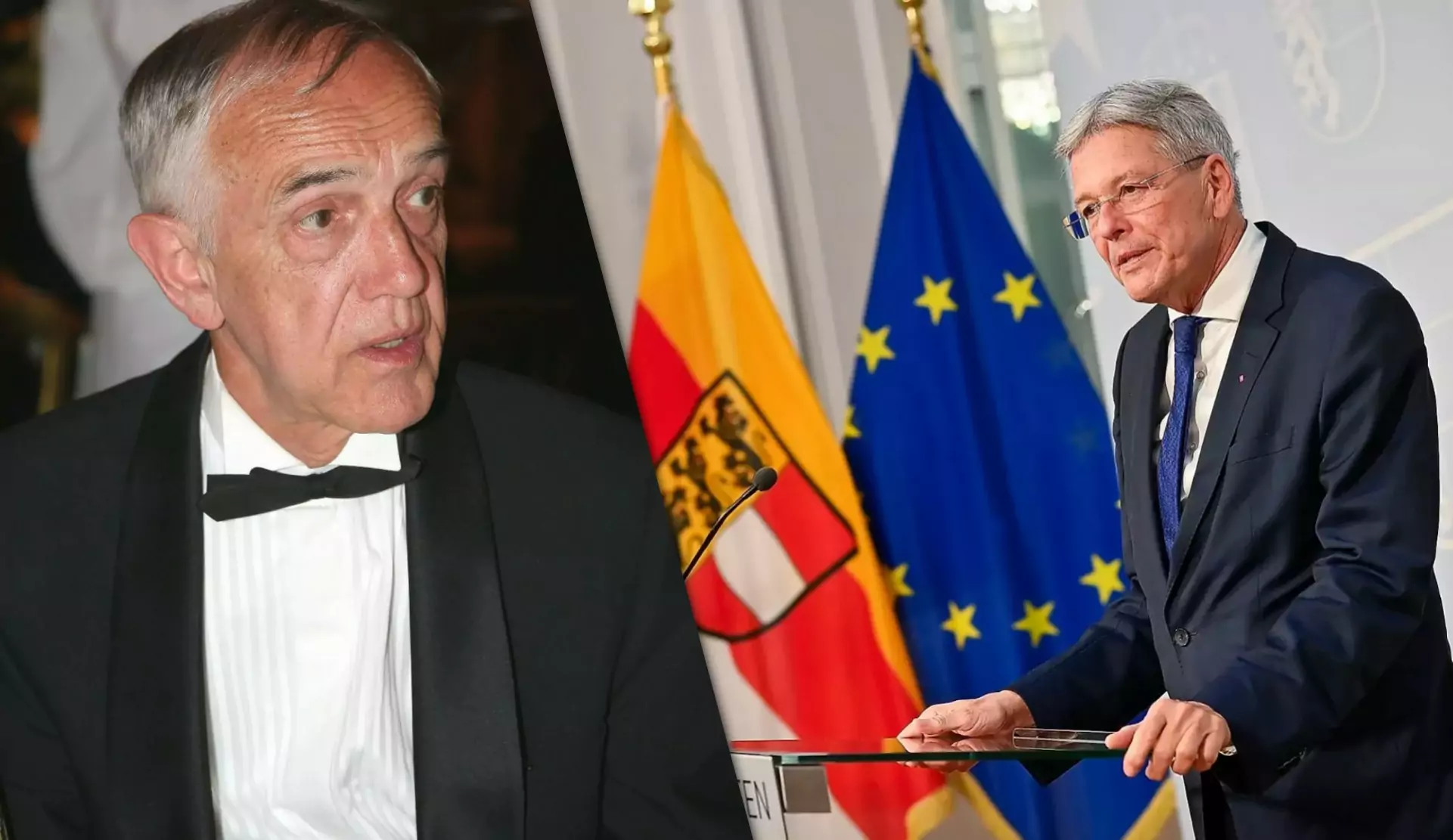 Eine Bildmontage auf 5min.at zeigt Unternehmer Gaston Glock und Landeshauptmann Peter Kaiser.