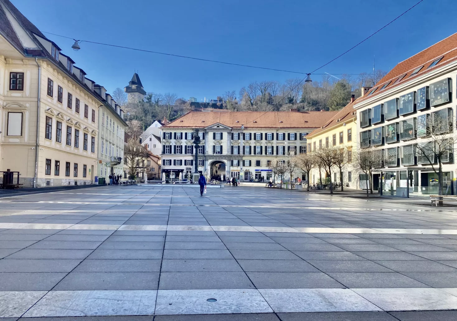 Bild auf 5min.at zeigt den Grazer Karmeliterplatz.