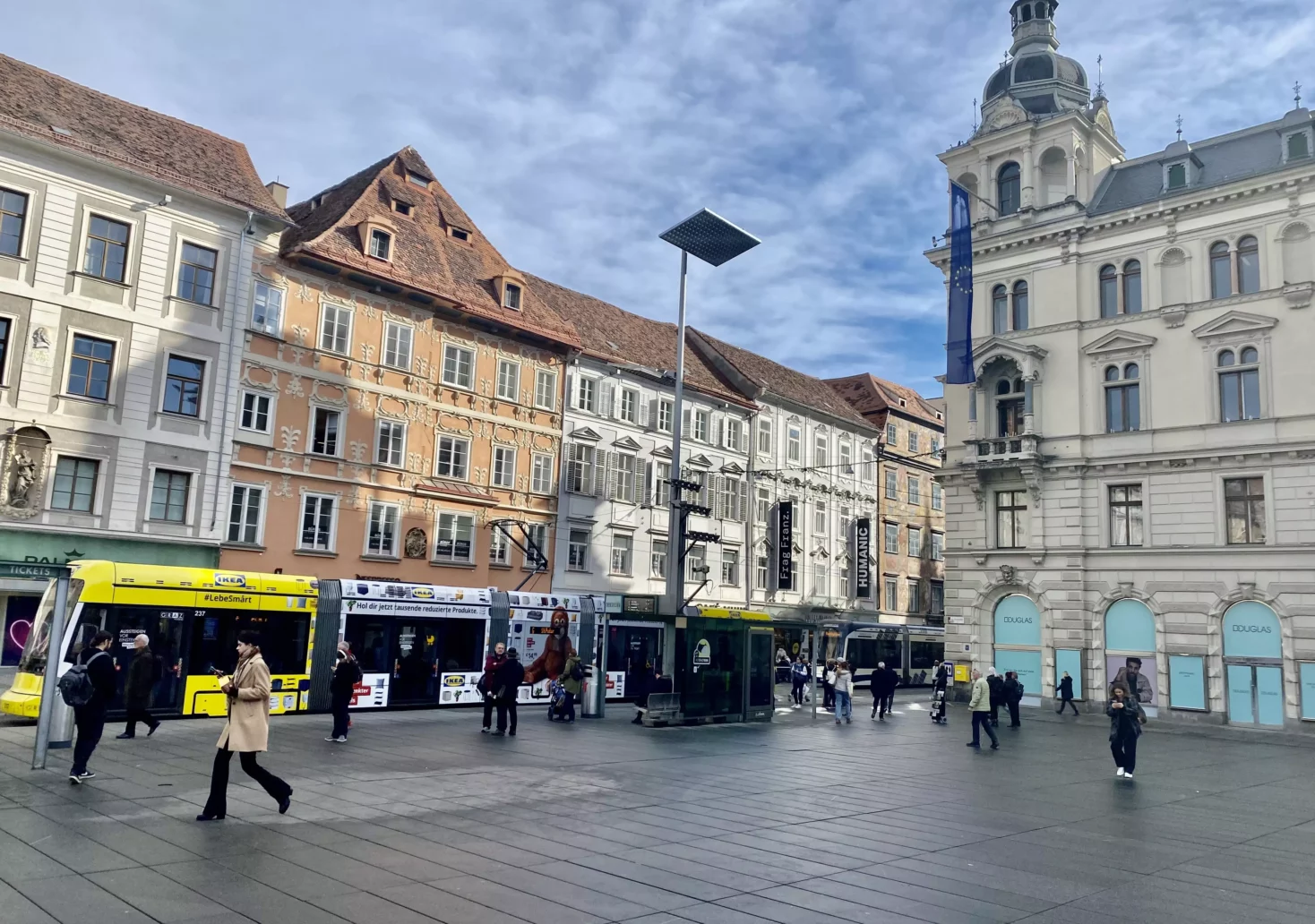 Bild auf 5min.at zeigt den Grazer Hauptplatz.