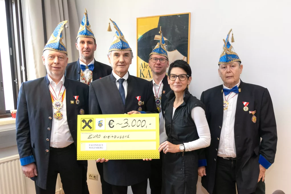 Faschingsgilde Bad St. Leonhard sammelte 6.000 Euro für den guten Zweck