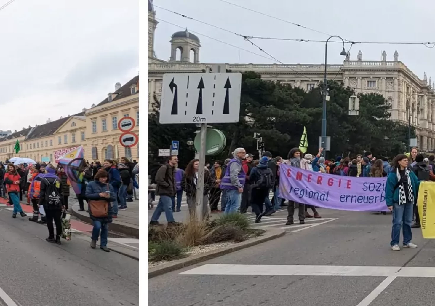 Großprotest am Museumsplatz: Klimaaktivisten demonstrieren in Wien