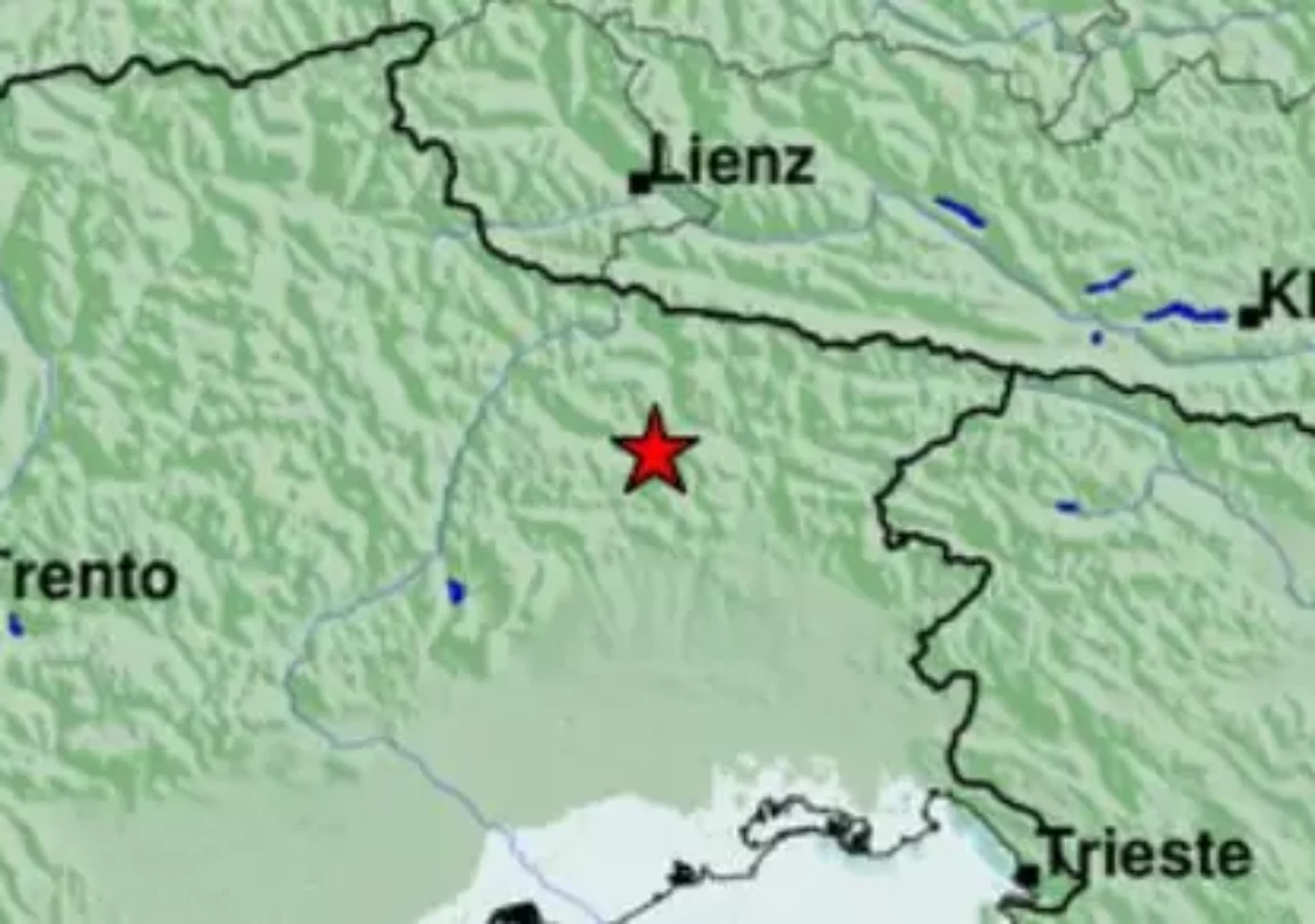 Foto in Beitrag von 5min.at: Zu sehen ist das Erdbeben in der Grenzregion zwischen Italien und der Schweiz heute Abend.