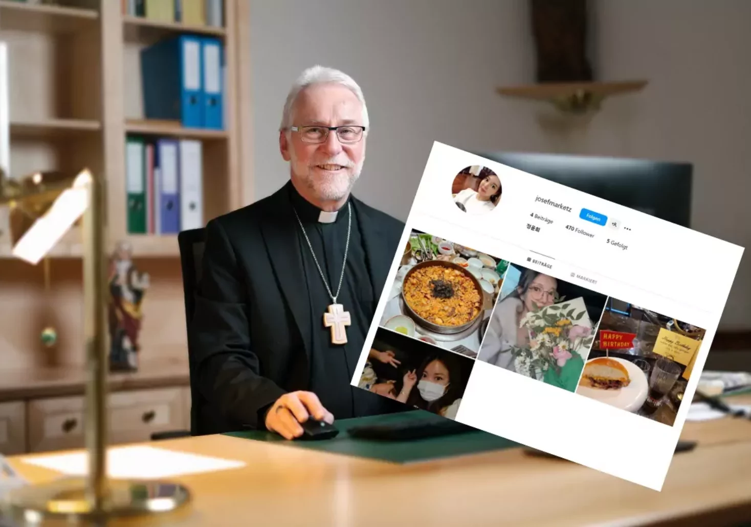 Frau posiert auf Instagram-Profil von Kärntner Bischof