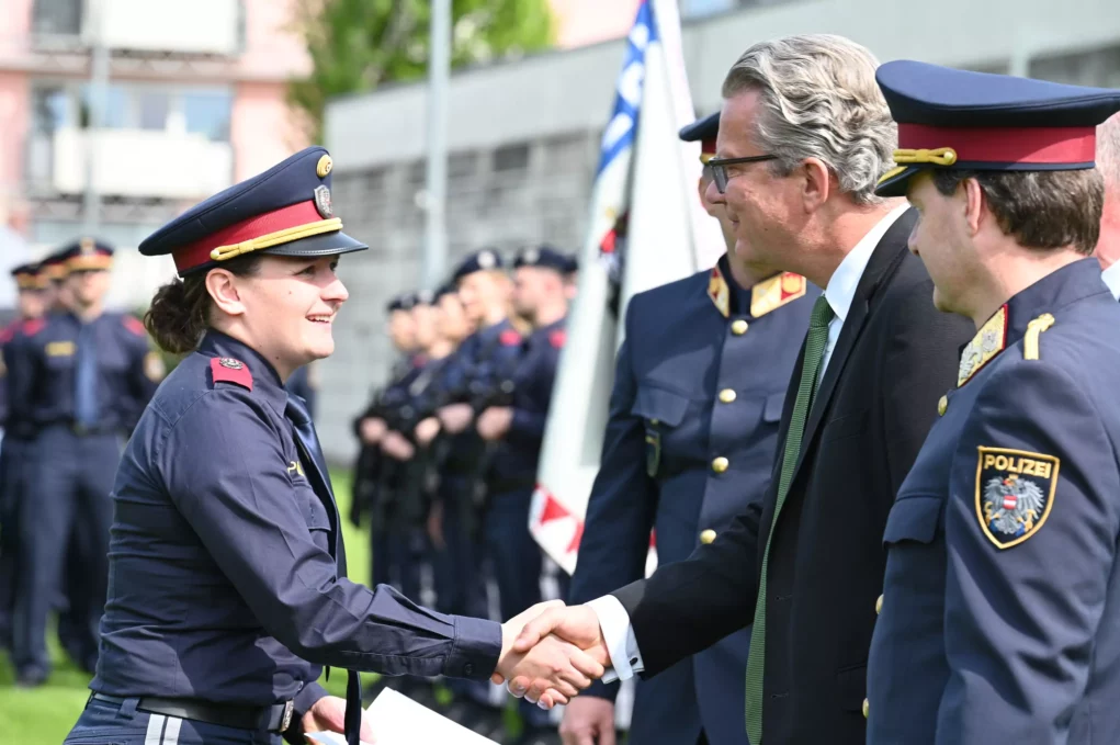 Angelobung: 250 Steirische Polizisten treten Grundausbildung an