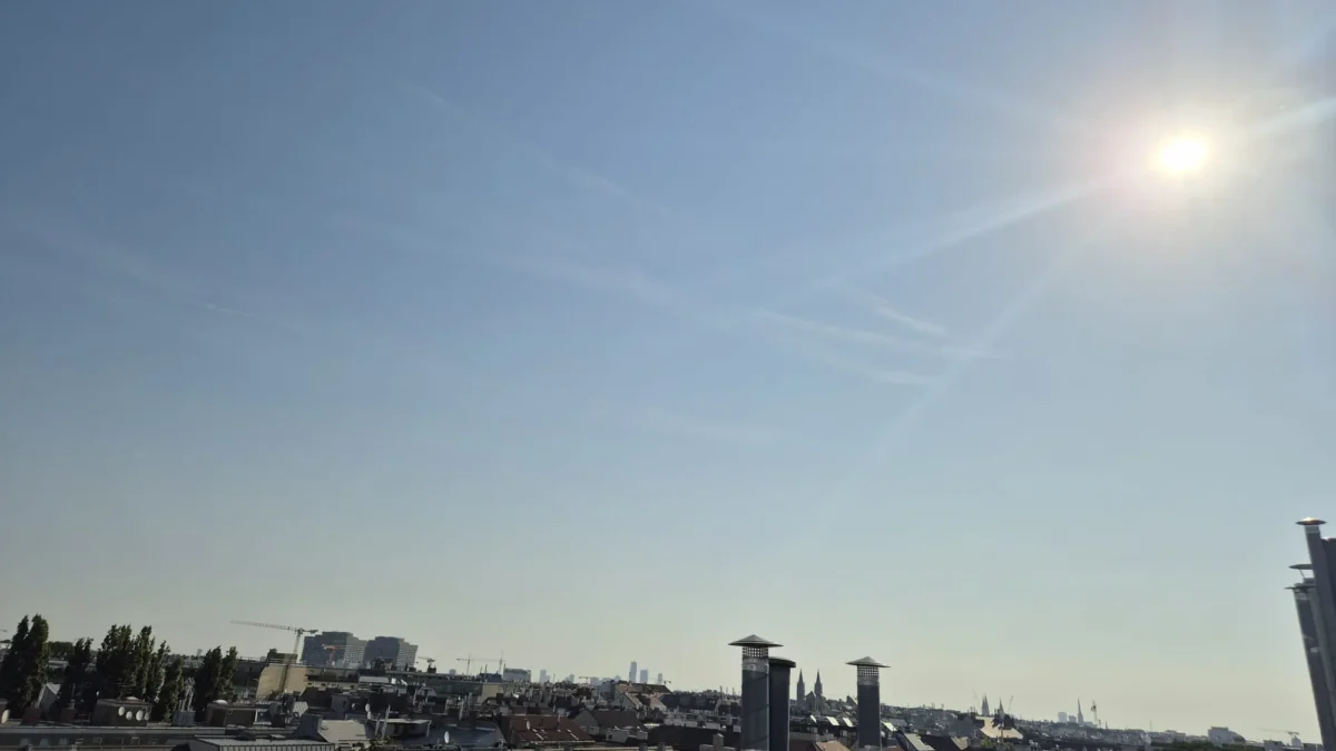Bild auf 5min.at zeigt Wien bei strahlendem Sonnenschein