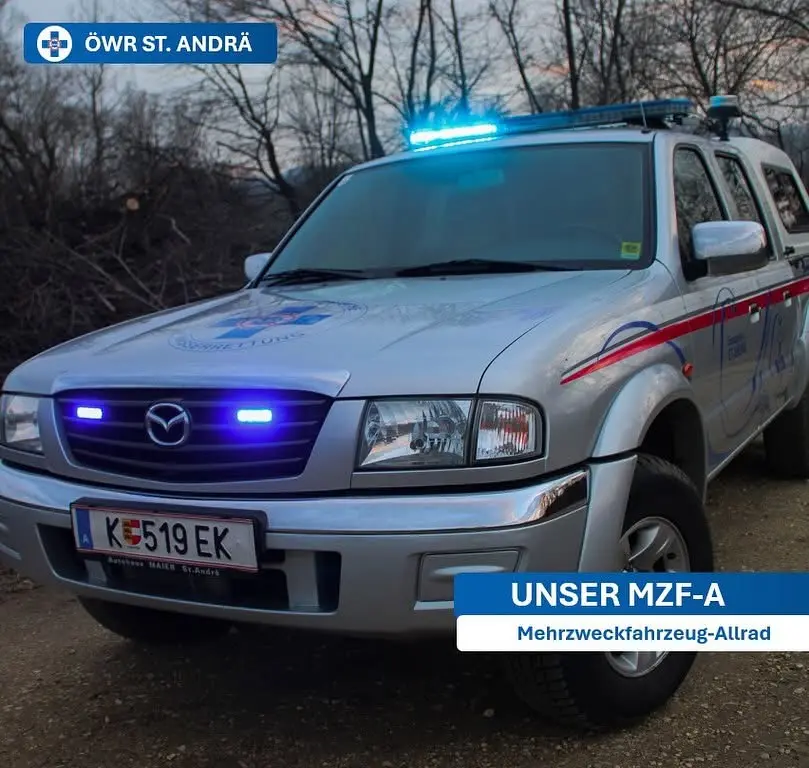 Das Bild auf 5min.at zeigt ein Auto der Wasserrettung.
