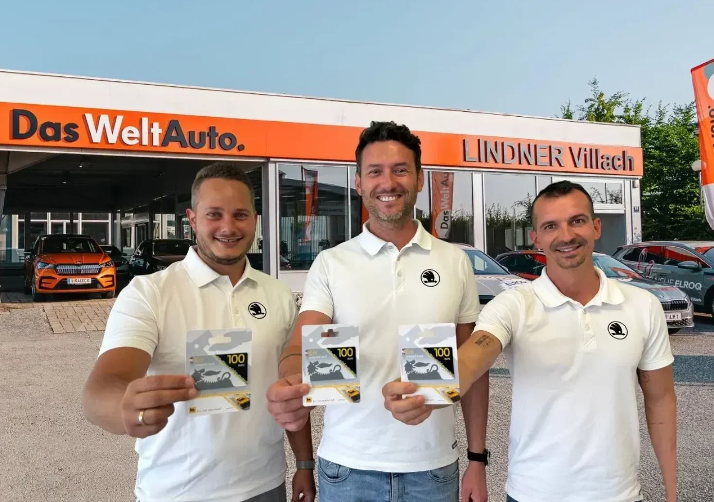 Das Bild auf 5min.at zeigt das Team von Skoda Lindner.